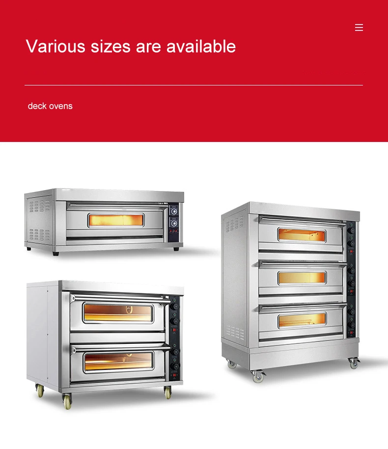 Electric Baking Oven - 3 Decks 6 Trays, All S/S, 350 ℃, Pan 40*60 CM, CE,  TT-O39F Chinese restaurant equipment manufacturer and wholesaler