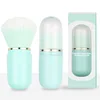 Capsule telescopic brush clear water blue