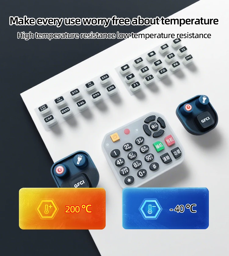 product universal multi use eco friendly silicone keypad for remote controls fitness trackers small appliances industrial-4