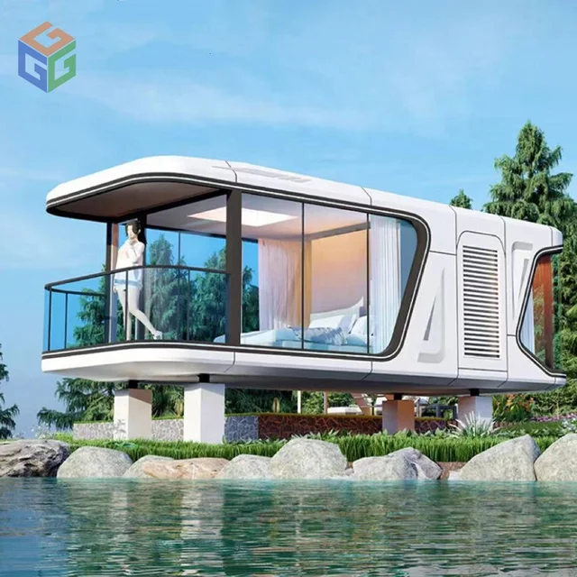 Customized Vacation Space Capsule Large A Frame House Prefabricated Cabin