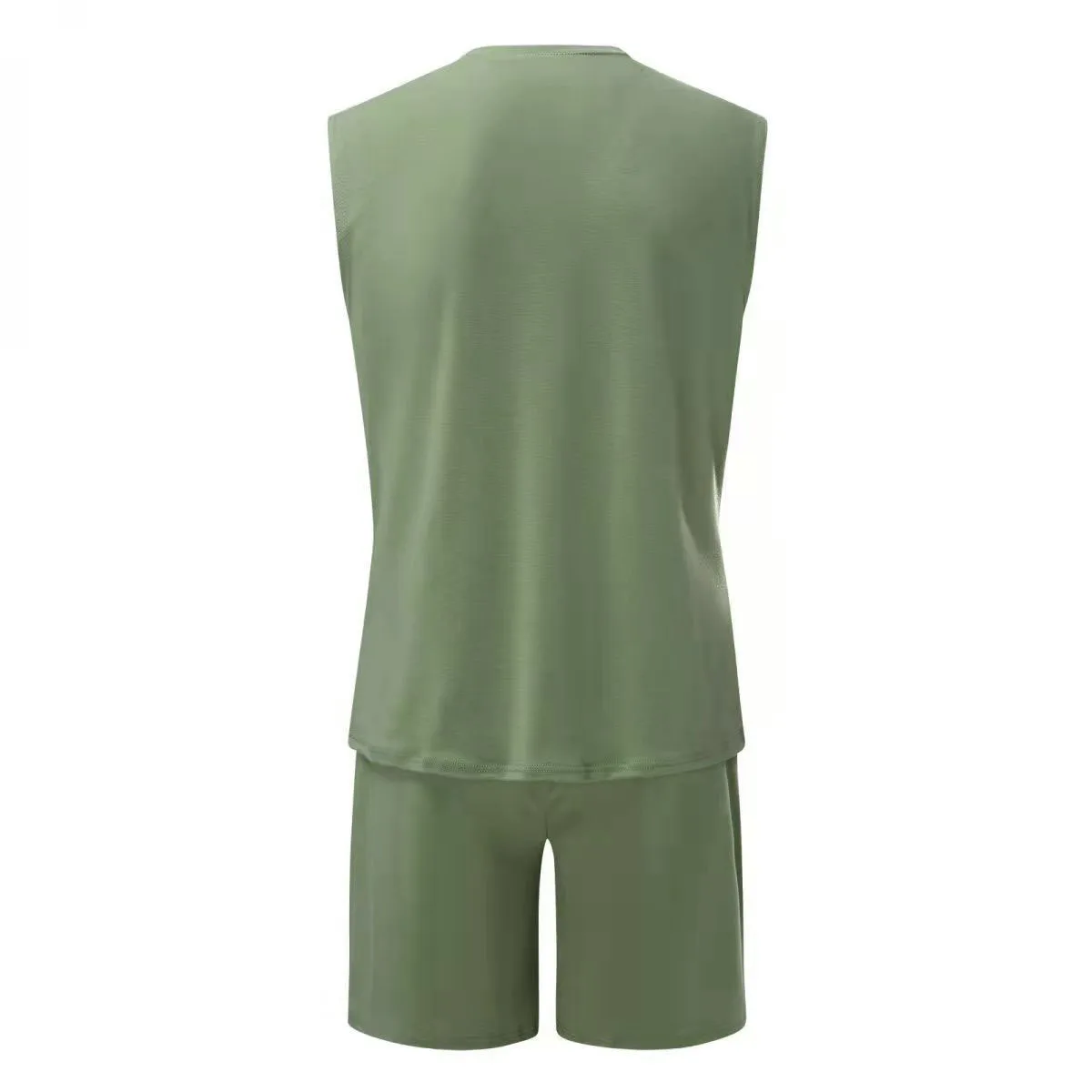 Summer Casual Men's Shorts Sets Pure Color Set For Men's Cotton 2 Piece