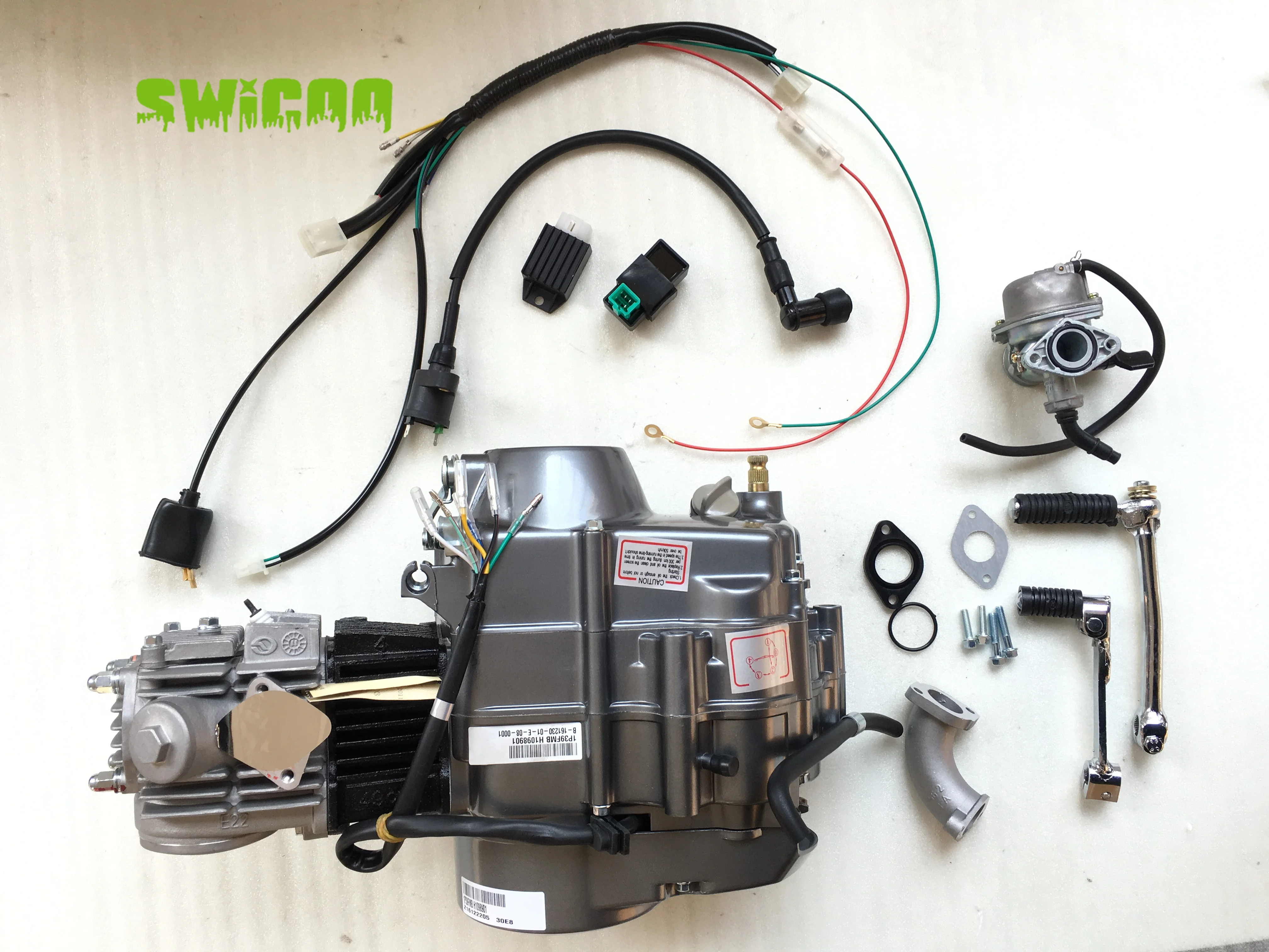 Lifan 50cc 4 Stroke Engine Set Kick Start Horizontal Engine Kit 1p39fmb ...