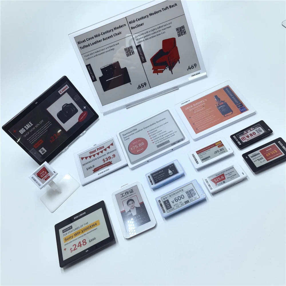 小型電子棚ラベル 対応インクディスプレイ IP65 小売店管理ツール 小売自動化のためのクラウド接続をアップグレード 高品質カスタマイズ 電子ペーパーデジタルプライスラベル ESL 電子棚札サプライヤー E-inkディスプレイプライスタグ