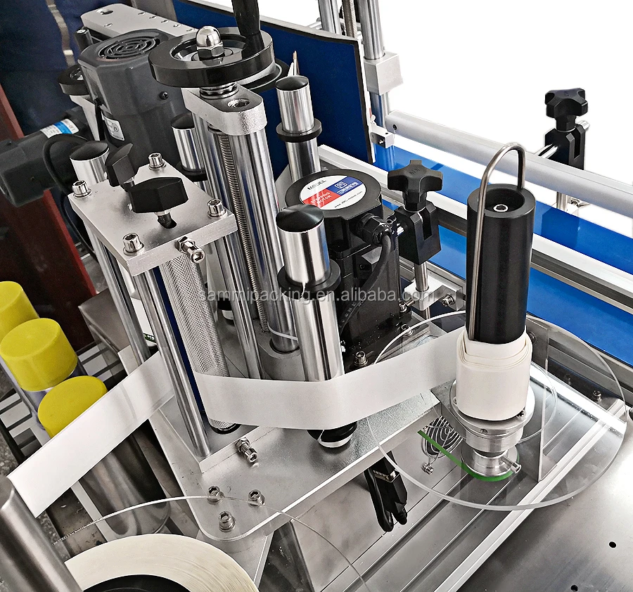 Semi-Automatic Round Bottle Labeling Machine with PLC Touch Screen and 1 Year Warranty for High Accuracy Space Saving Operation