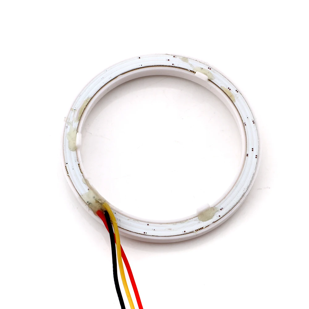 2 Phares LED COB 60 Mm Avec Anneau Halo - 45 SMD - 12/24V - Bleu, Rouge, Vert, Jaune, Blanc (au Choix)