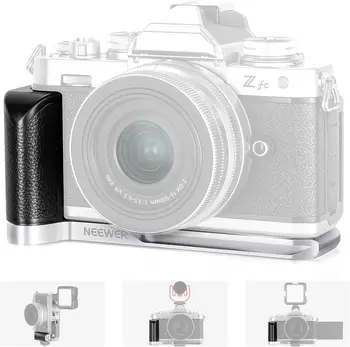 NEEWER  Aluminum Alloy L Shaped Handgrip With Retro Leather Handle Camera Grip for Nikon Z Fc