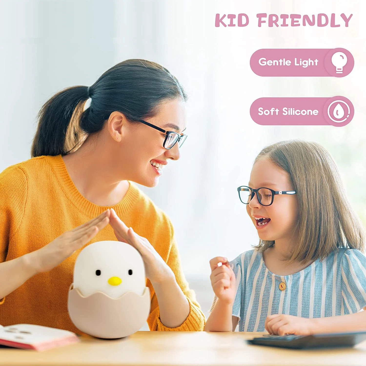 Night Light for Kids Baby Nursery Lamp with Touch Controls Cute Chick  Bedside Nightlight for Nursing Breastfeeding