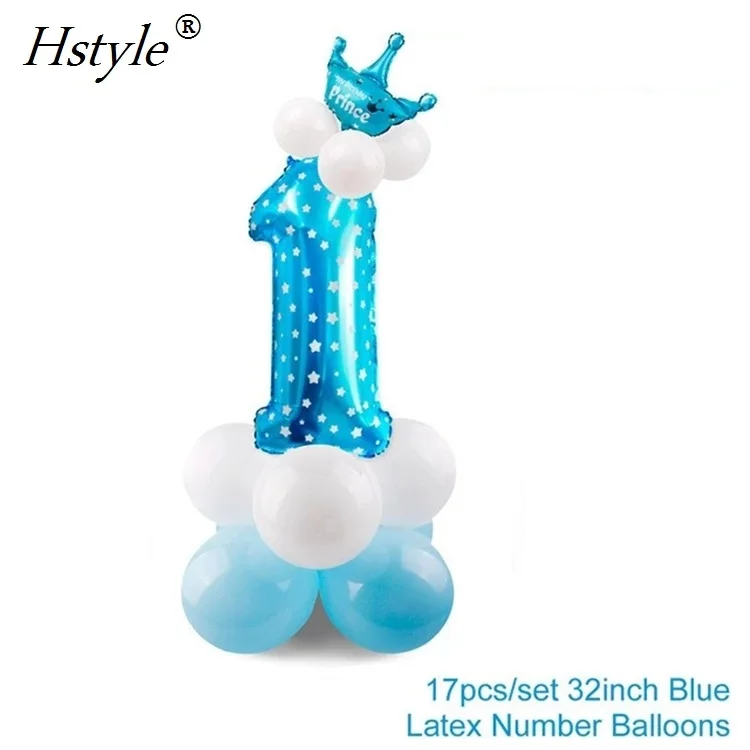 Голубые украшения на 1-й день рождения, голубые шары на один год, это мальчик, ребенок, королевский синий душ, сувениры и подарки SET368