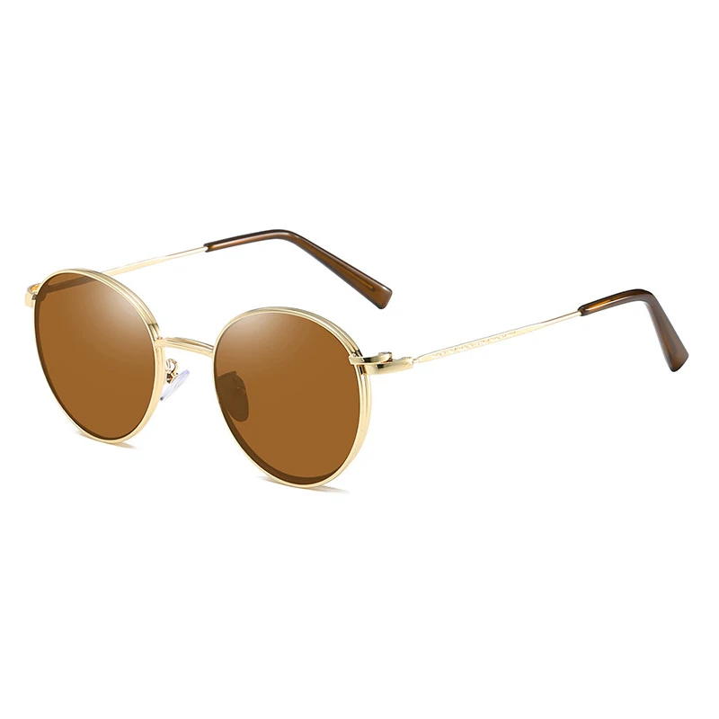 Alloy Detachable Round Polarized Clip on Sunglasses for Men