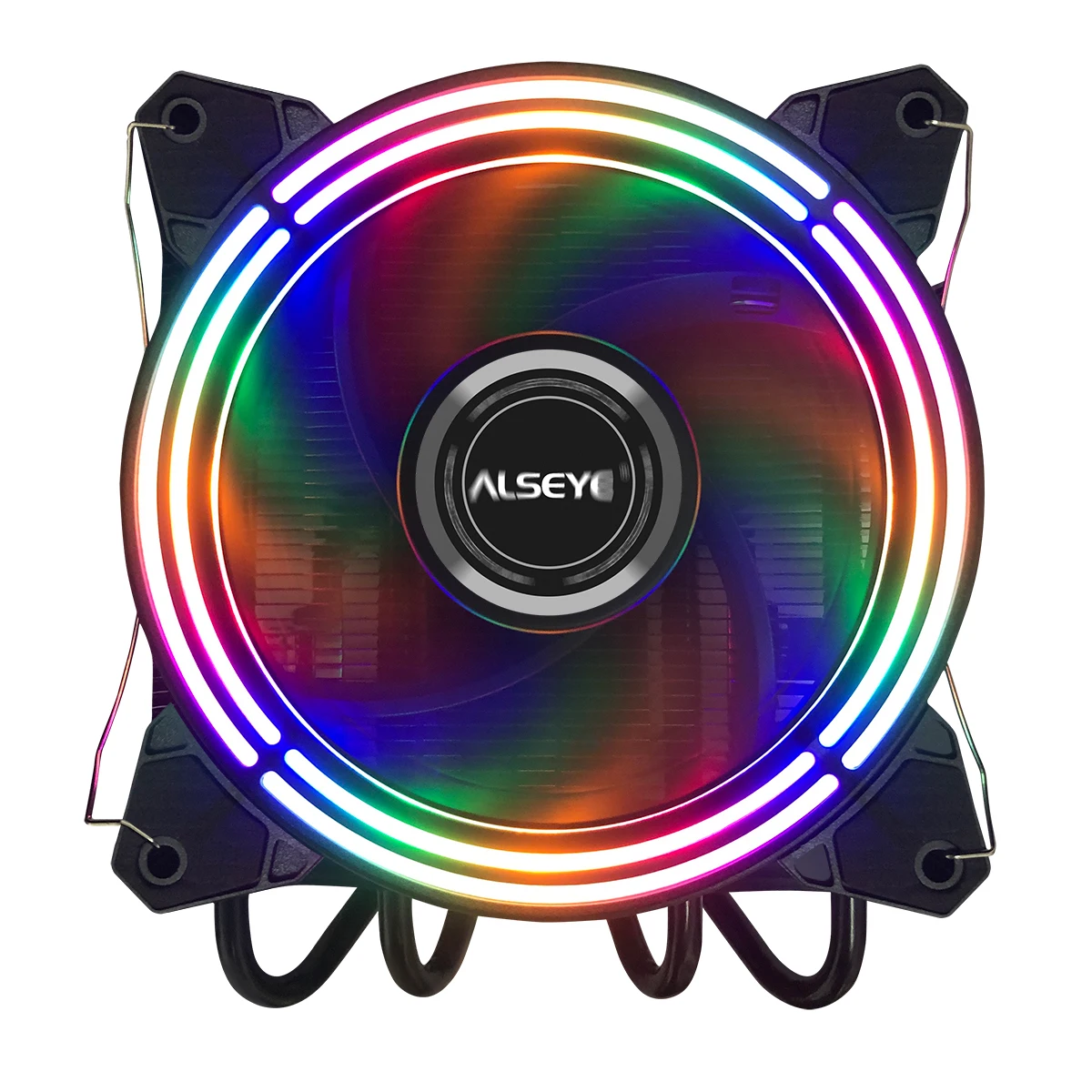 ALSEYE Cpu Cooler and case Fan 120mm with Rgb 4 Heat Pipes