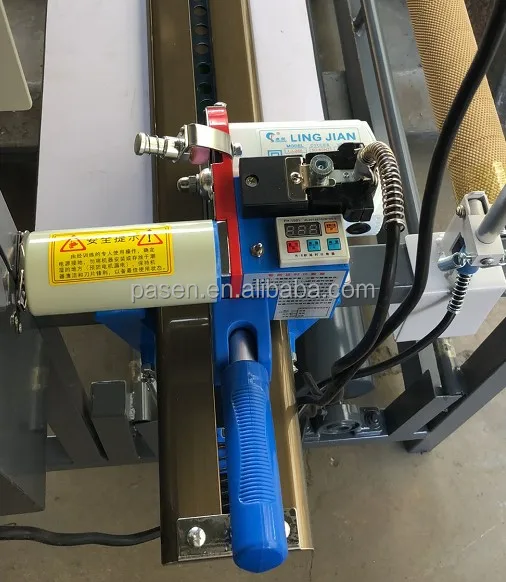 Simple Cloth Rolling Cutting  Machine  Fabric Rewinder Fabric Measuring Rolling Machine with Cutting System