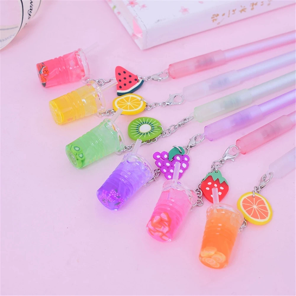 Gel Pen 0.5mm Pens Kawaii Drink Cup Pendant Neutral Pens for School Girls  Gift Writing Office Supplies Stationery Novelty Item - AliExpress