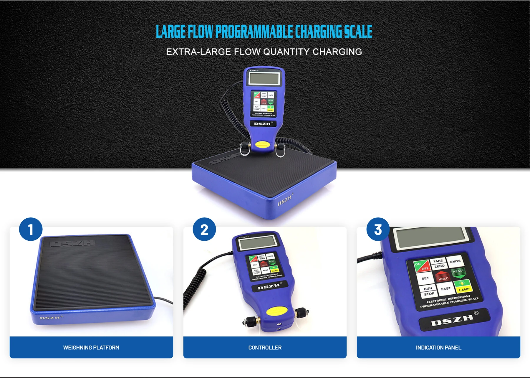 DSZH RCS-7040 Electronic Refrigerant Charging Scale for Refrigeration ...