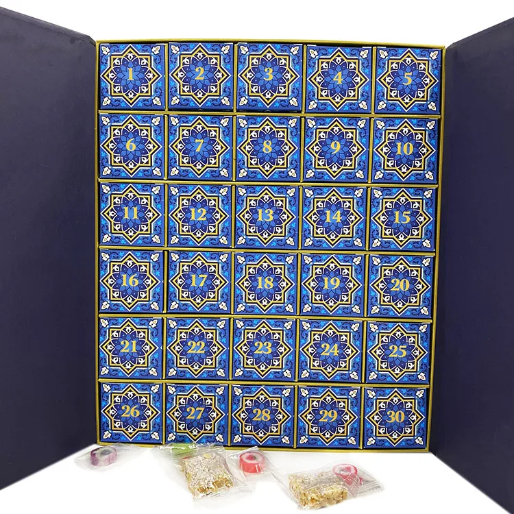 Custom 30 Activities Ramadan Advent Calendar Paper Box Eid Gift Box Calendars