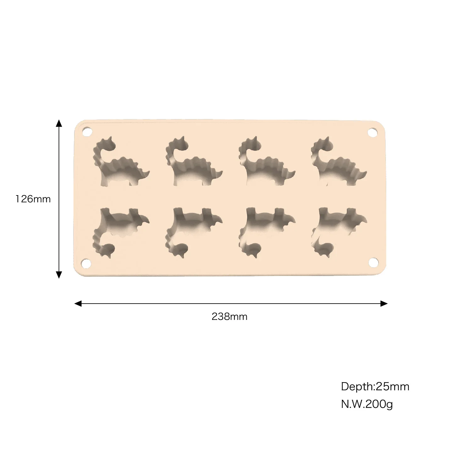 Creative Small Dinosaur 8-Grid Silicone Ice Tray Chic Animal-Theme Ice Cube Mold for Cake & Ice Cream Tools manufacture