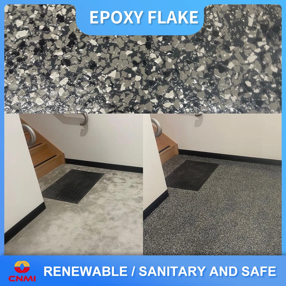 CNMI Decorative Epoxy Flake Colorful Epoxy Floor Flake Chips for Garage Flooring Many Colors to Choose