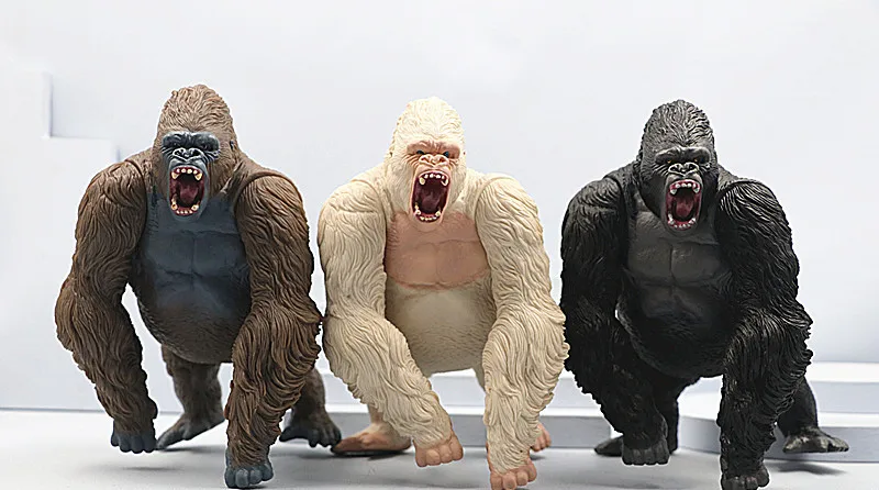 Simulation Big Orangutan Chimpanzee Animals Model Action Figures Collection Kids Toy Desktop Ornaments