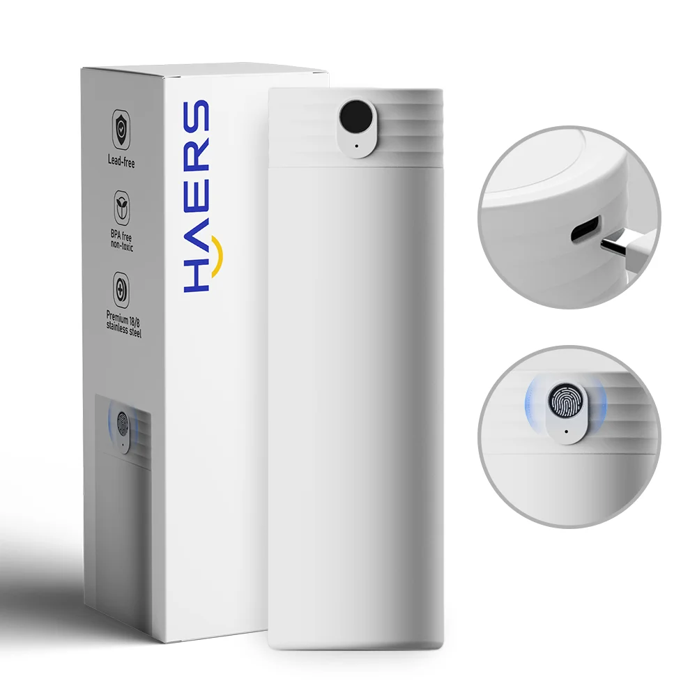 2025 New Custom - logo Fingerprint - Unlocking  Thermal Flask Cup Smart Water Bottle with Safety Features