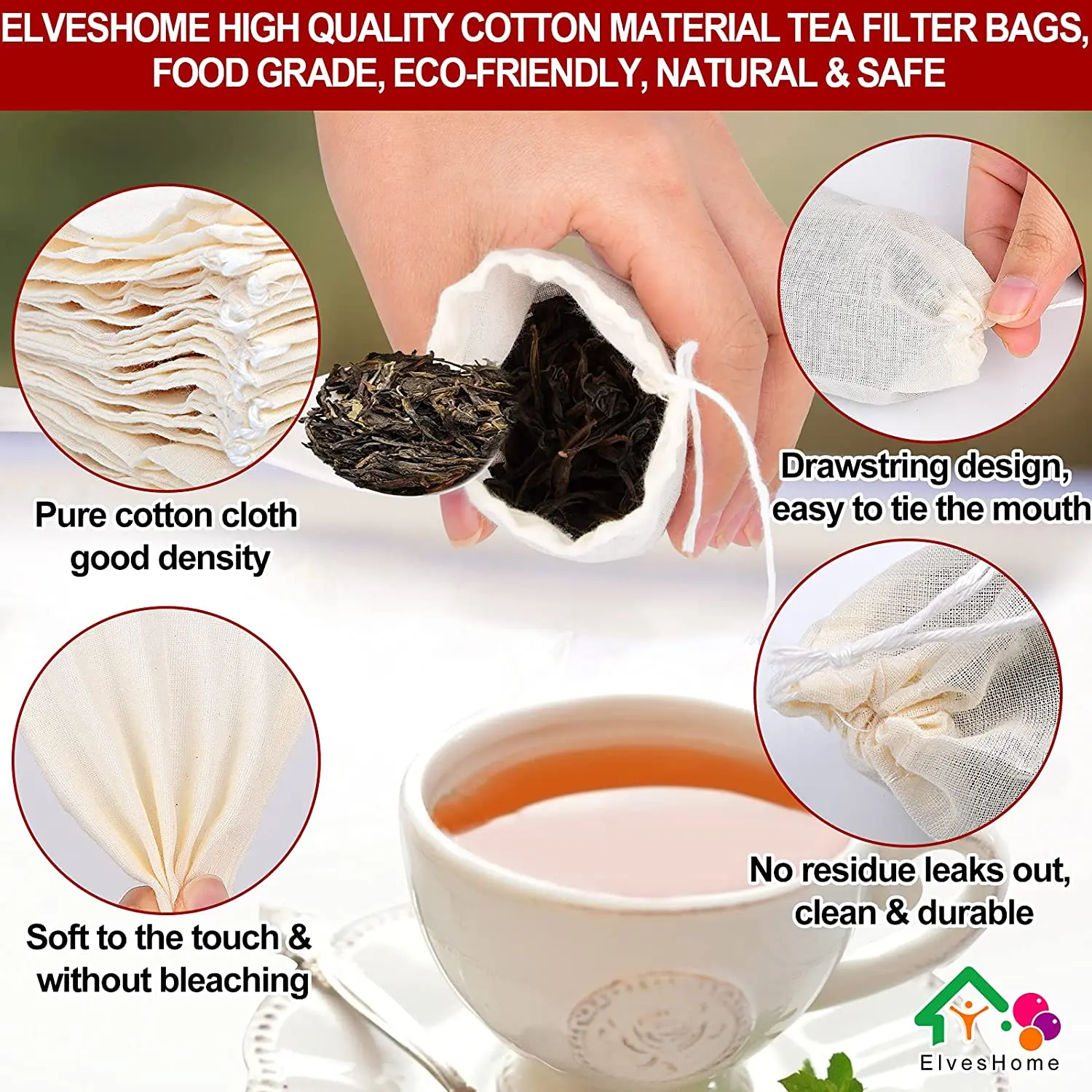 Food grade Nylon Mesh liquid filter bags use to filter tea coffee water and beer