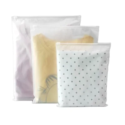 Wholesale Resealable Poly Ziplock Bags Custom Printed Frosted PVC Self Seal Zipper Lock T-shirt Clothing Packaging Plastic Bag details