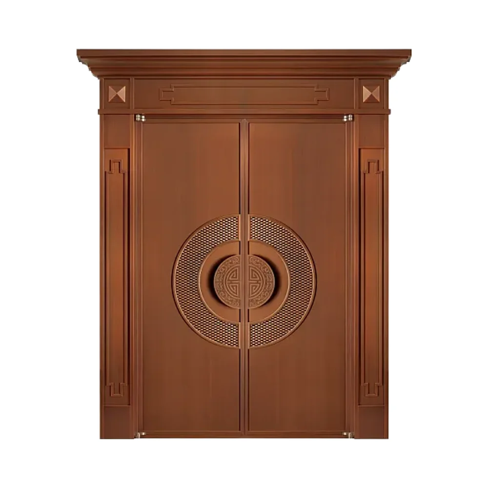 Modern Stainless Steel Double Entry Door Anti-Theft Feature Factory Direct Sales for Villa Exteriors