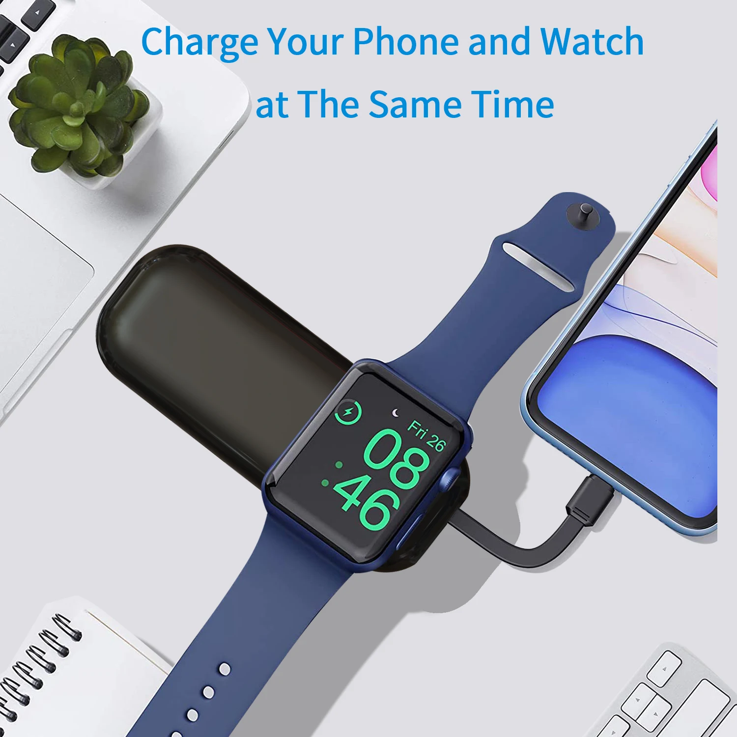 Wholesale Portable Apple Watch Charger 5200mah Battery Pack