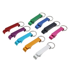 Creative Multi-Functional Metal Keychain Practical Beer Bottle Opener with Logo Printing Small Gift Lettering for Advertising