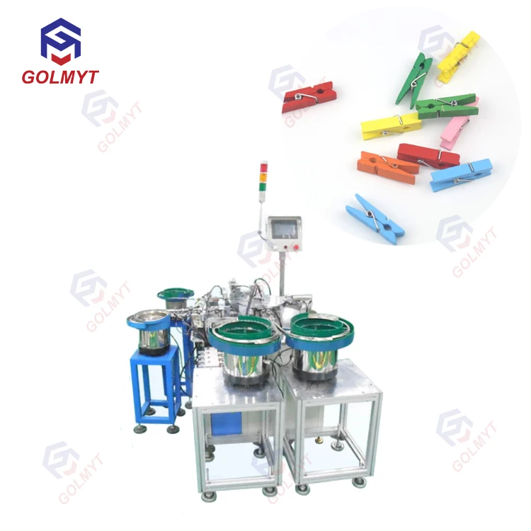 Fully Automatic Clothes Peg Clips Assembly Machine Clothespins Machine