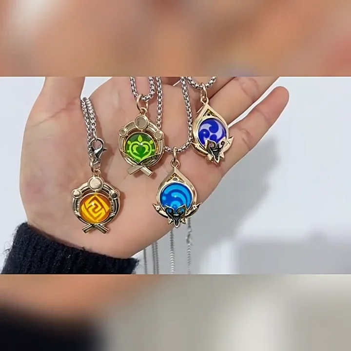 28 Styles Genshin Anime Necklace Sumeru God's Eye Vision Men Women