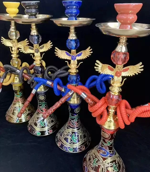 Big Size Luxurious Hand Made Classic Colorful Egypt Iron Hookah Chicha