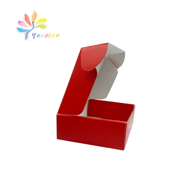 Wholesale Custom Logo Corrugated Mailer Box for Clothes Underwear & Socks Low-Priced Red Folder Shipping Packaging