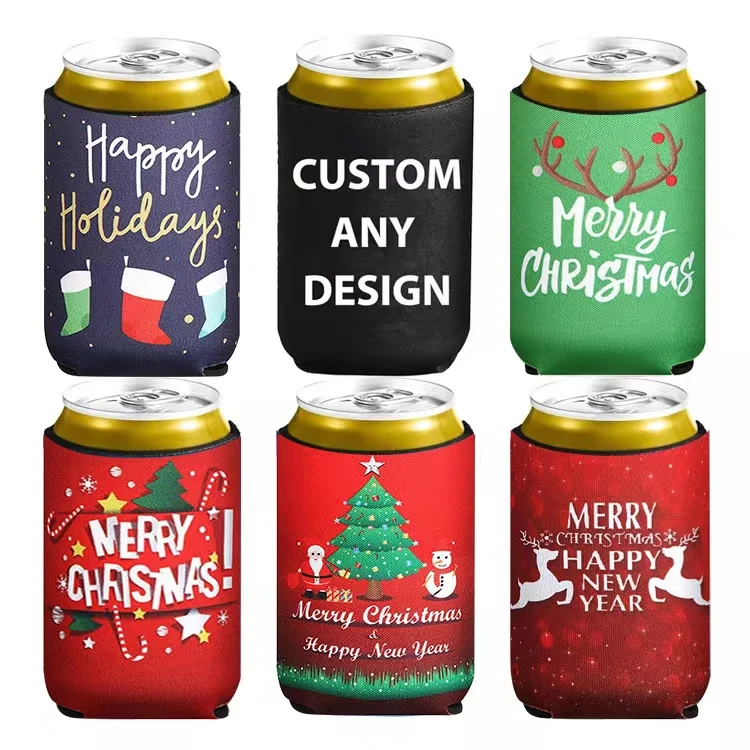12 PCS Beer Coolers for Cans Insulated Can Sleeves Neoprene Bottles Insulator Drink Holder Blank for DIY 