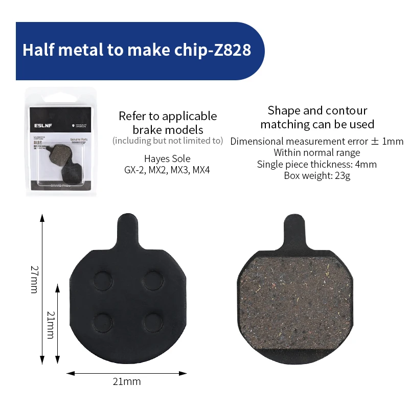 Hydraulic Brakes Freni Hayes Sole ESLNF Brake Pads For Bikes