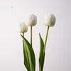 3 sprigs of camellia tulips-white