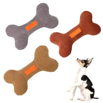 Wholesales Dropshipping Squeaky Bones Are Small And Cute To Relieve Boredom Plush Dog Toys For Small Medium And Large Breeds Dog