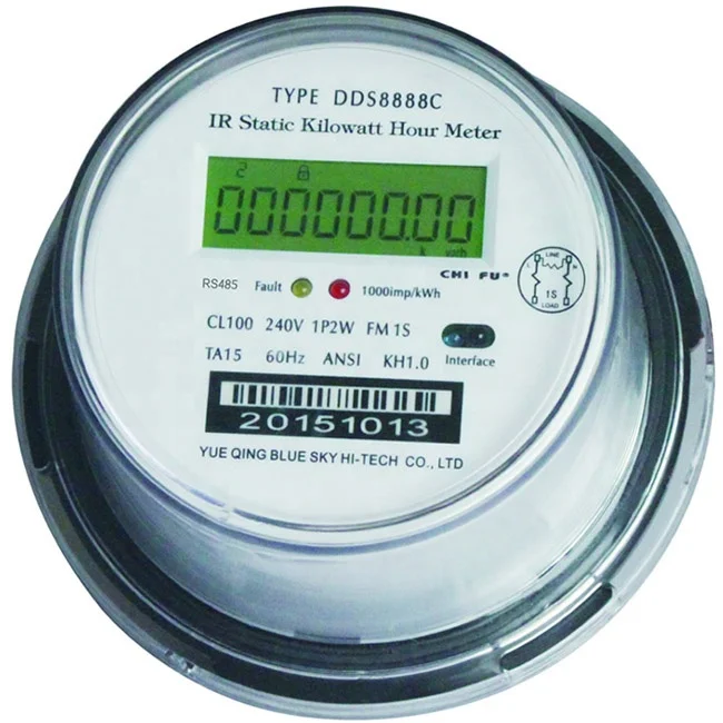 DDS8888 Single Phase Digital Smart Socket ANSI 9S Plug in Type PLC RF Communication Energy Wifi kWh Meter Sub Meters