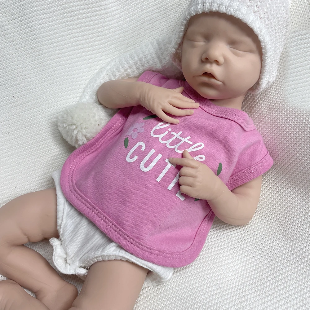 Bambola neonato realistica che dorme, bambola reborn in silicone realistica, bambola fatta a mano con corpo in vinile morbido, bambola morbida - Italia