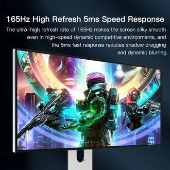 Kuycon Q34W 165Hz 34-Inch Ultra HD Gaming Monitor - IPS LED for