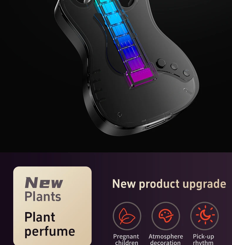 product premium design colorful guitar light car air freshener car air outlet clip aroma fragrance diffuser scented car perfume-2