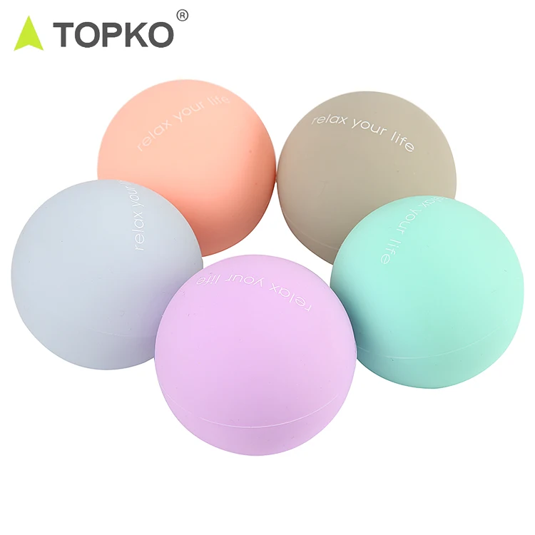 TOPKO Custom Logo From 50 Pcs Wholesale Eco Friendly Private Label Physical Therapy Silicone Massage Ball Set