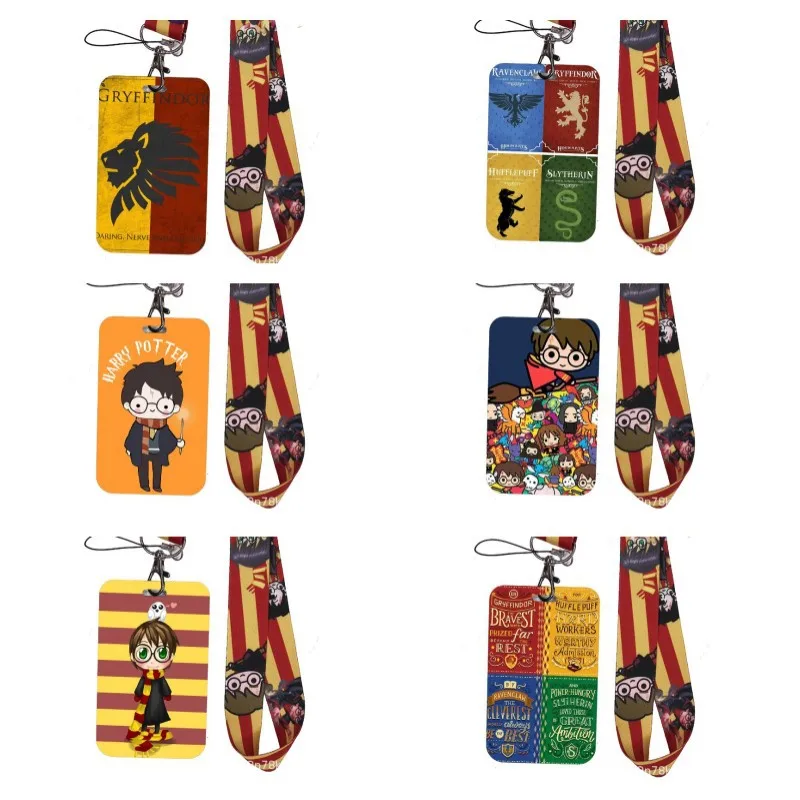 For Harry Potter PVC Student Card Holder for Meal Campus Bus Cards Creative Design