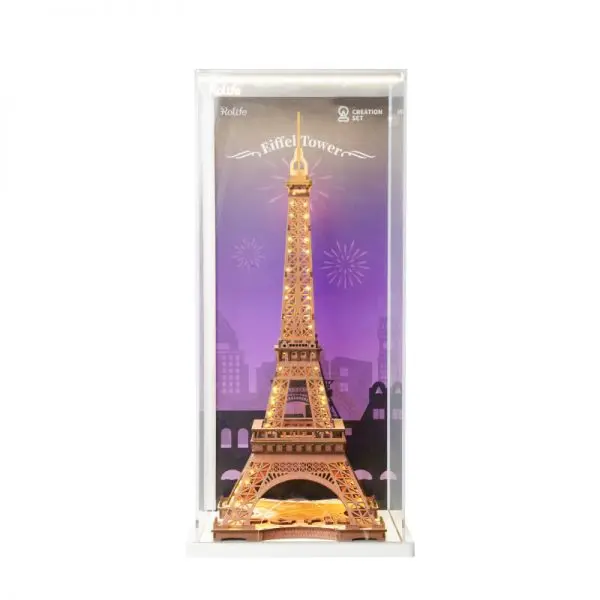 Robotime Rolife Night of the Eiffel Tower 3D Wooden Puzzle TGL01 Home Decoration Festival Gift
