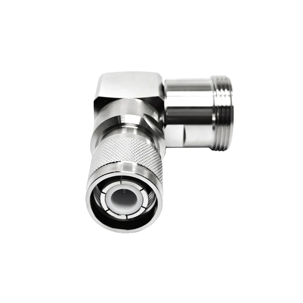 Factory Directly Adapter HN Male Plug to L29 7-16 Female Right Angle 90 Degree Rf Coaxial Coax Adaptor Brass