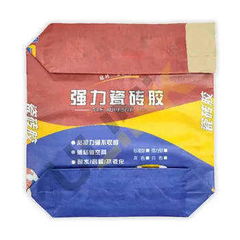 custom 20kg 25kg cement paper bag supplier industry multi- wall 3 ply valve bag