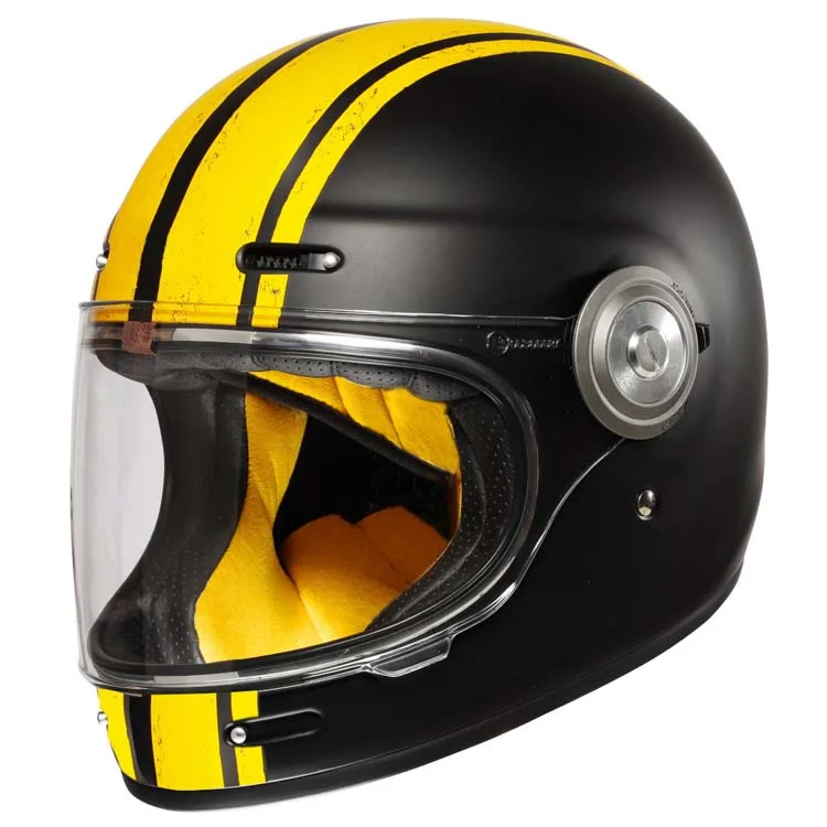 ece vintage motorcycle helmets Daytona Retro Full Face Helmet: Style - Dull Black W/ Dull Black Accents Experience the perfect blend of style and safety Classic Retro Motorcycle Helmet -