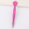 Bullet type 1.0 - 47-pearl rose red flower pen