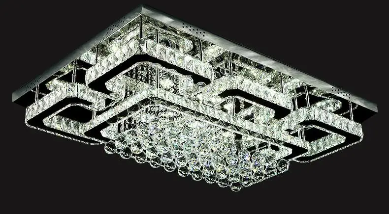 JYLIGHTING High Quality Modern Square LED Crystal Ceiling Light Chandelier Decor Bedroom Living Room AC Power Source Wholesale
