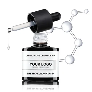 Ceramide Pore Shrink Face Serum Hyaluronic Acid Glycerin Green Tea Vegan Organic Anti-Aging Moisturizer Hydrating Sensitive OBM