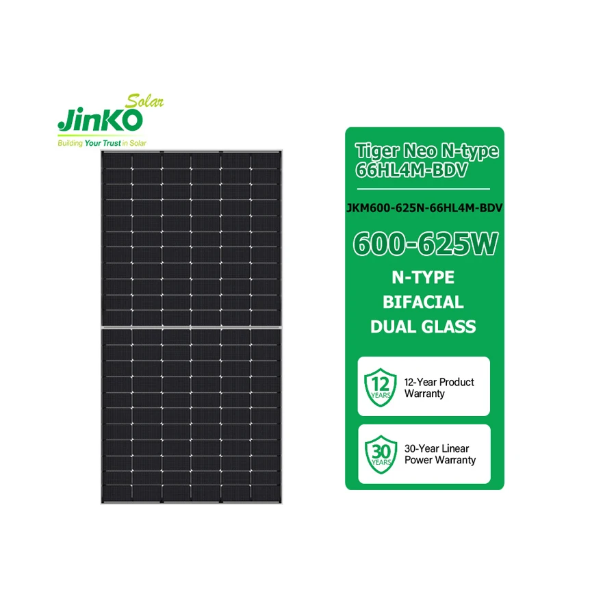 Jinko Tiger Neo N-Type Solar Module - 625W Bifacial Panel