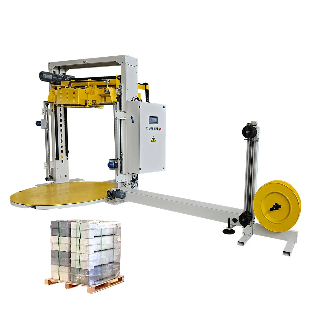 Automatic Stack Strapper Automatic Pallet Strapping Machines Combined Strapper-wrapper Automated ...